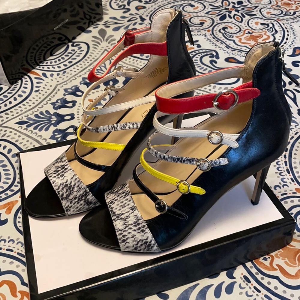 Nine west multi colored pumps